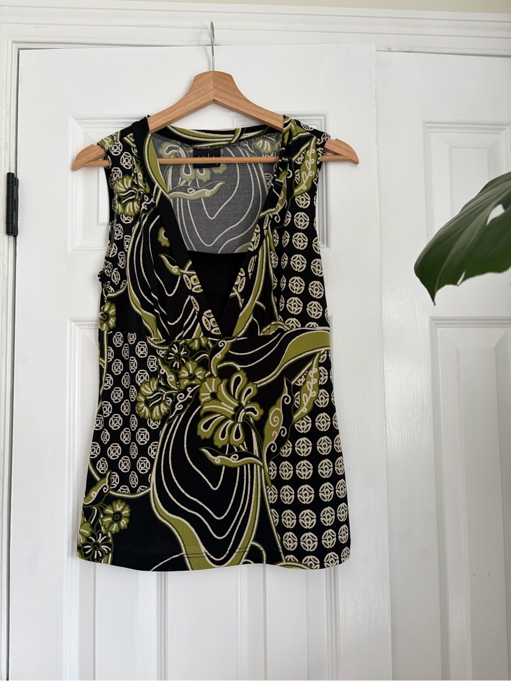 Y2K JKLA Green and Black Blouse